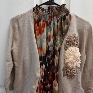 Blouse/sweater combo